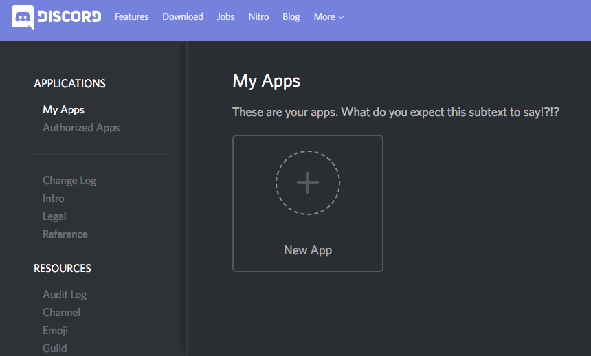 Discord Developer View